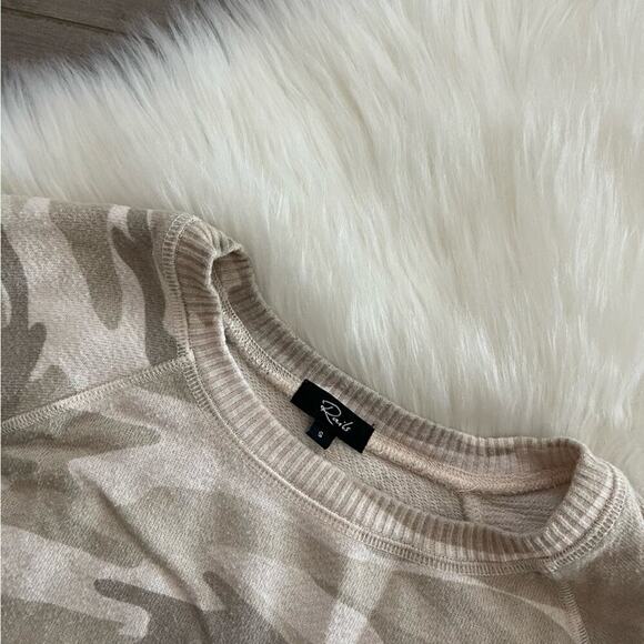Rails Theo Oatmeal Camo Pullover Crewneck Sweatshirt S - Picture 6 of 8